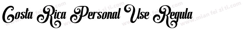 Costa Rica Personal Use Regular字体转换